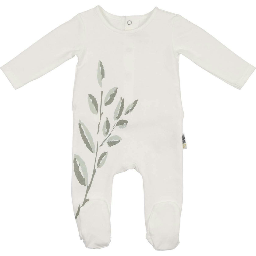 Blooming Leaves Footie and Beanie Set
