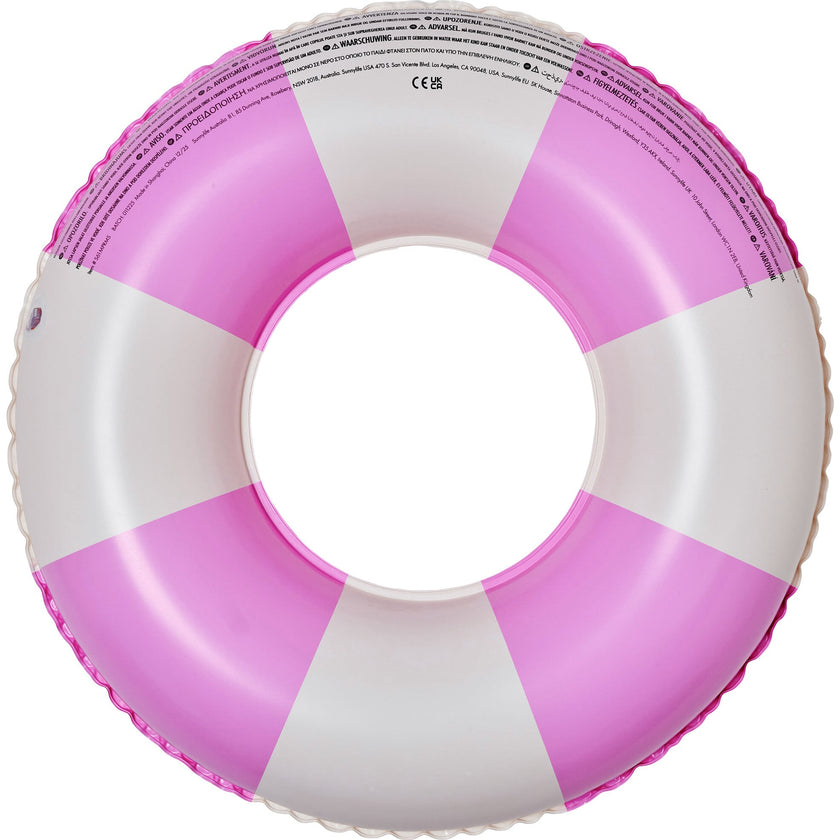 Mini Tube Pool Ring: Zest Magenta Stripe
