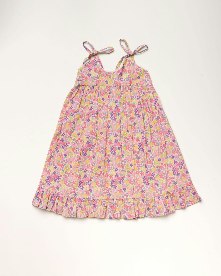Alena Dress - Emma Floral Purple print