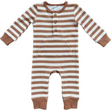 Waffle Romper Caramel Stripe