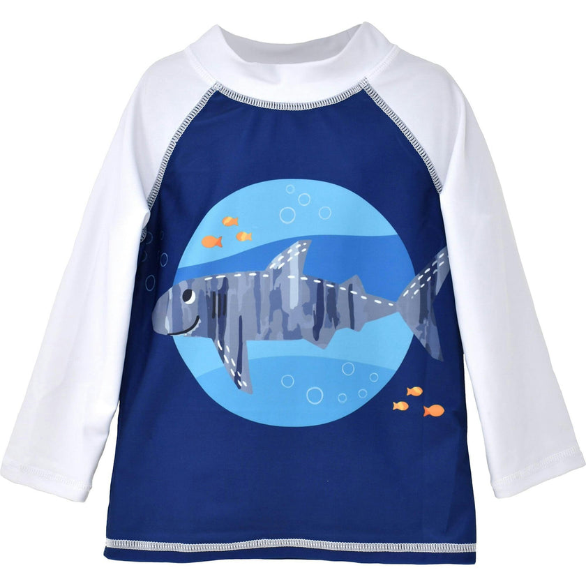 UPF 50+ Graphic Rash Guard Swim Top - E