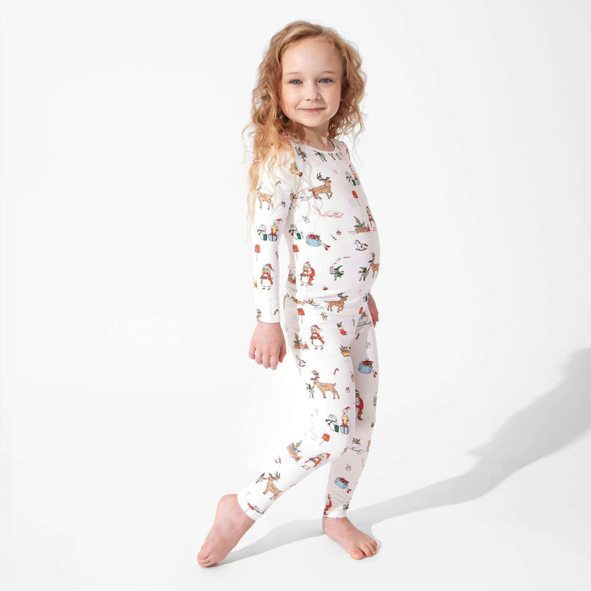Santa's Workshop Bamboo Kids Pajamas