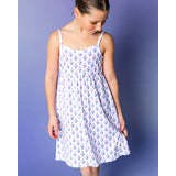 The Organic Rib Dress [Block Floral]