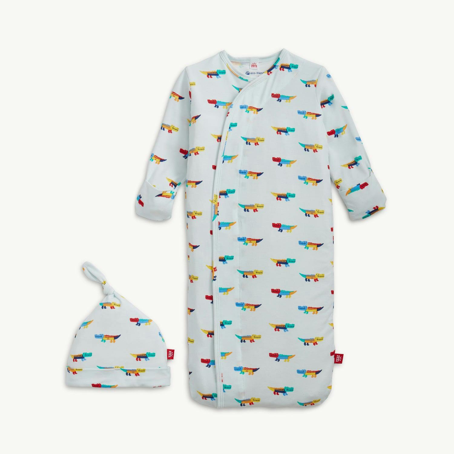 Crocodile Colrpop Bl Modal Magnet Gown + Hat