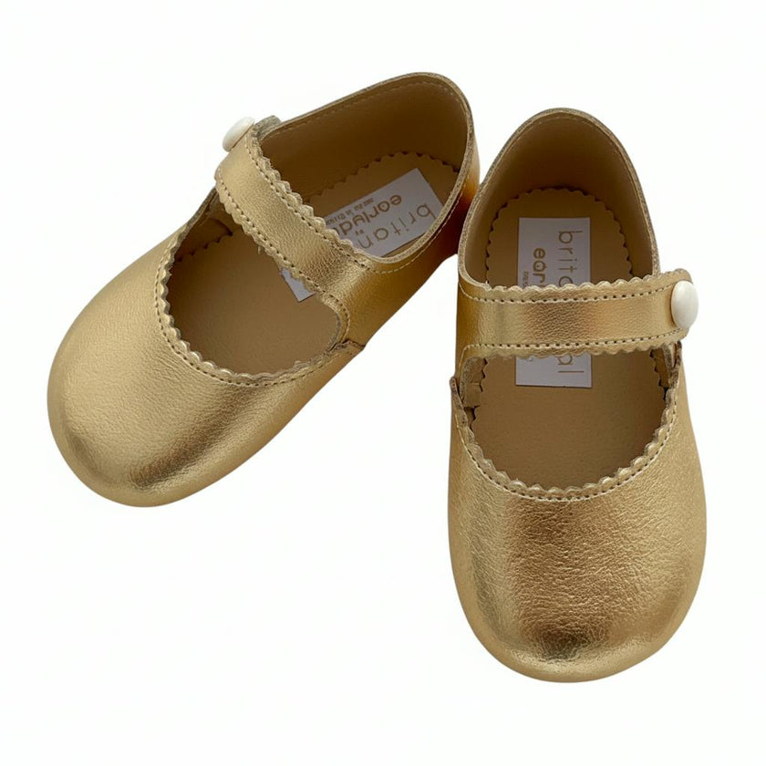 Emma Pre-Walker Baby Girl Shoes - Golden