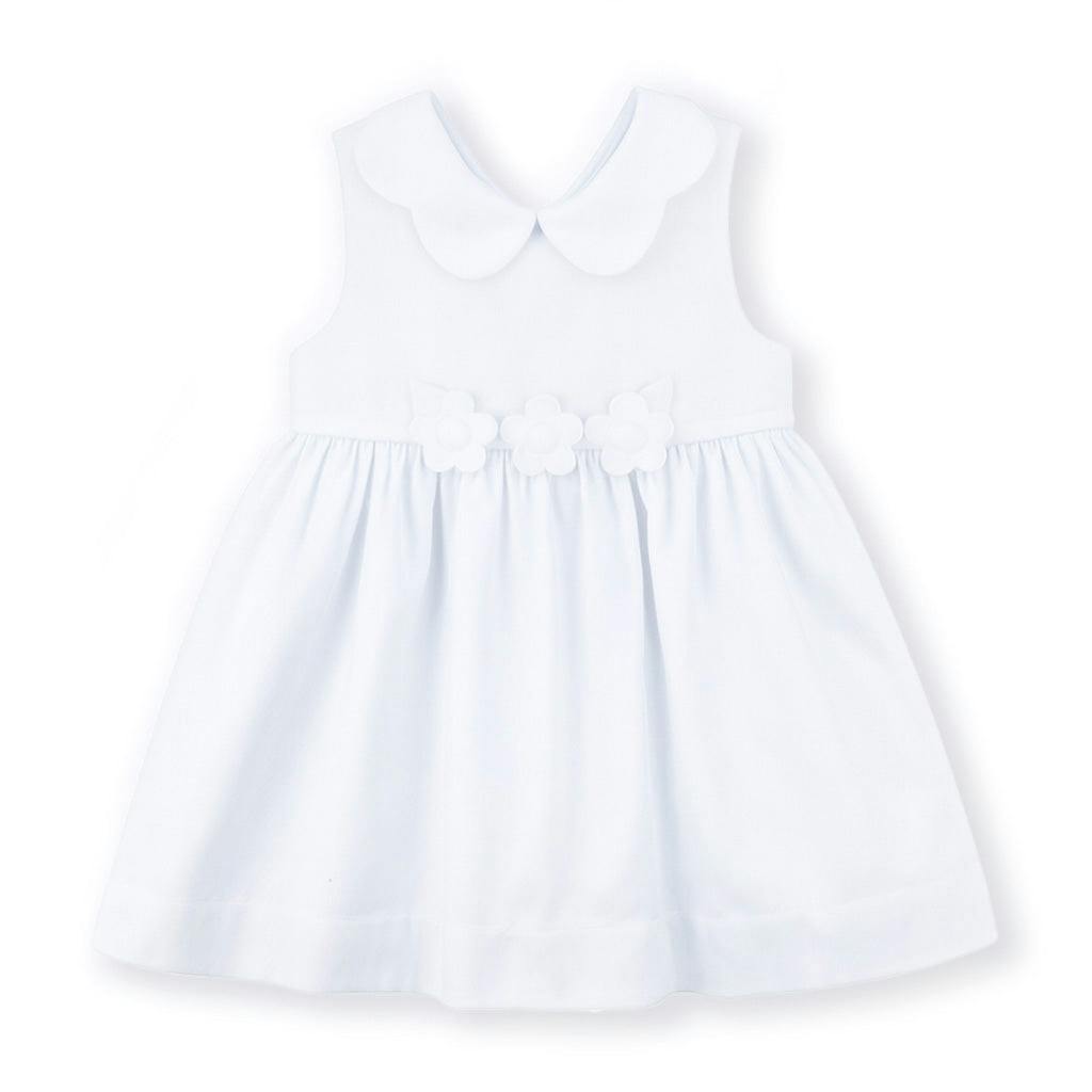White Pique Flower Dress