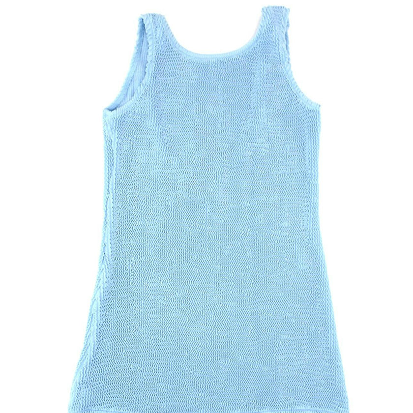 Ilary Crinkle Cover Up Dress Dusty Blue