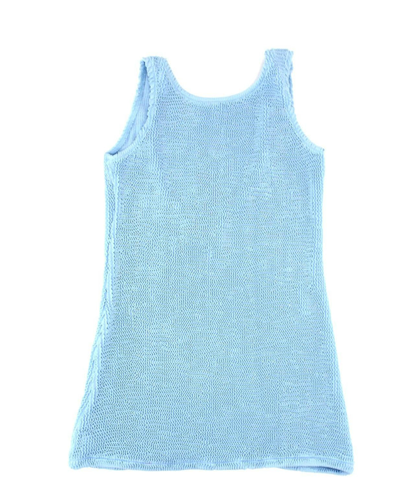 Ilary Crinkle Cover Up Dress Dusty Blue