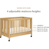 Maki Full-Size Portable Folding Crib With Toddler Bed Conversion Kit