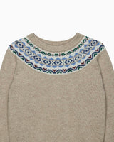 Frankie Fairisle sweater in Oatmeal