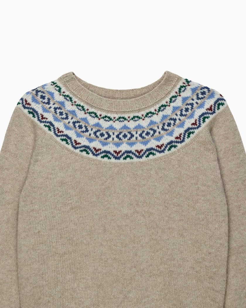 Frankie Fairisle sweater in Oatmeal