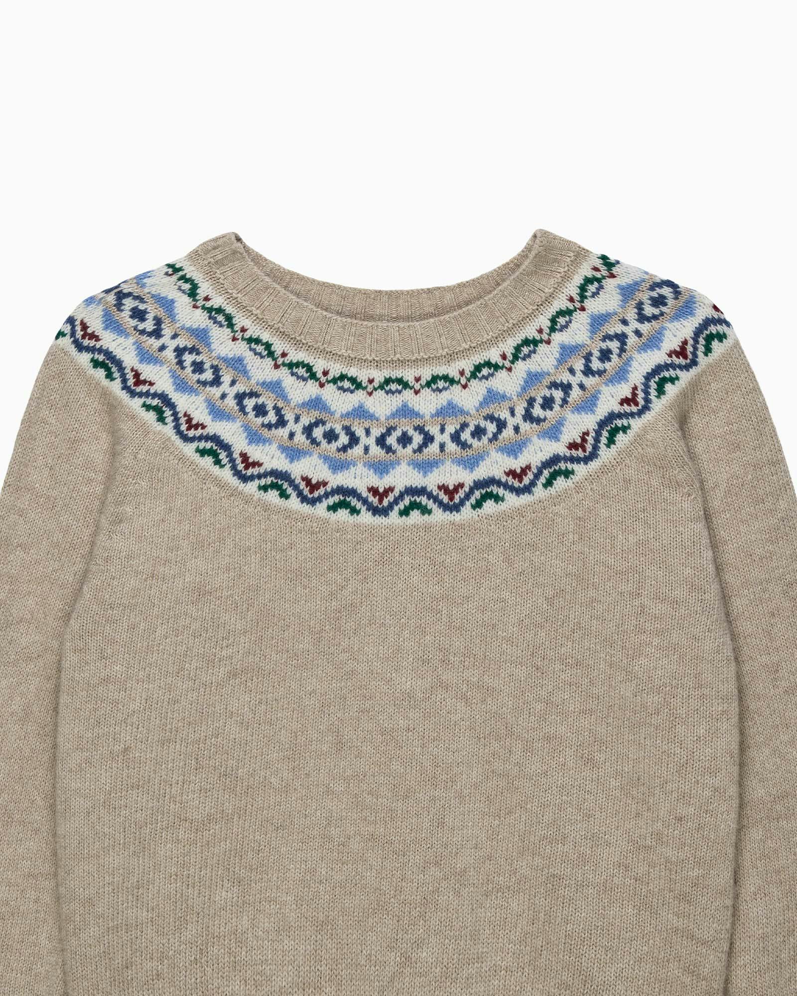 Frankie Fairisle sweater in Oatmeal
