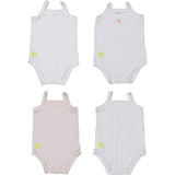 Baby Girl Sleeveless 4pc Onesie Set