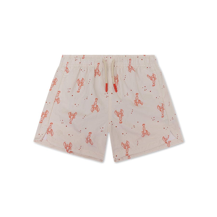 Swim Shorts - Beige/Red - Little Lobster