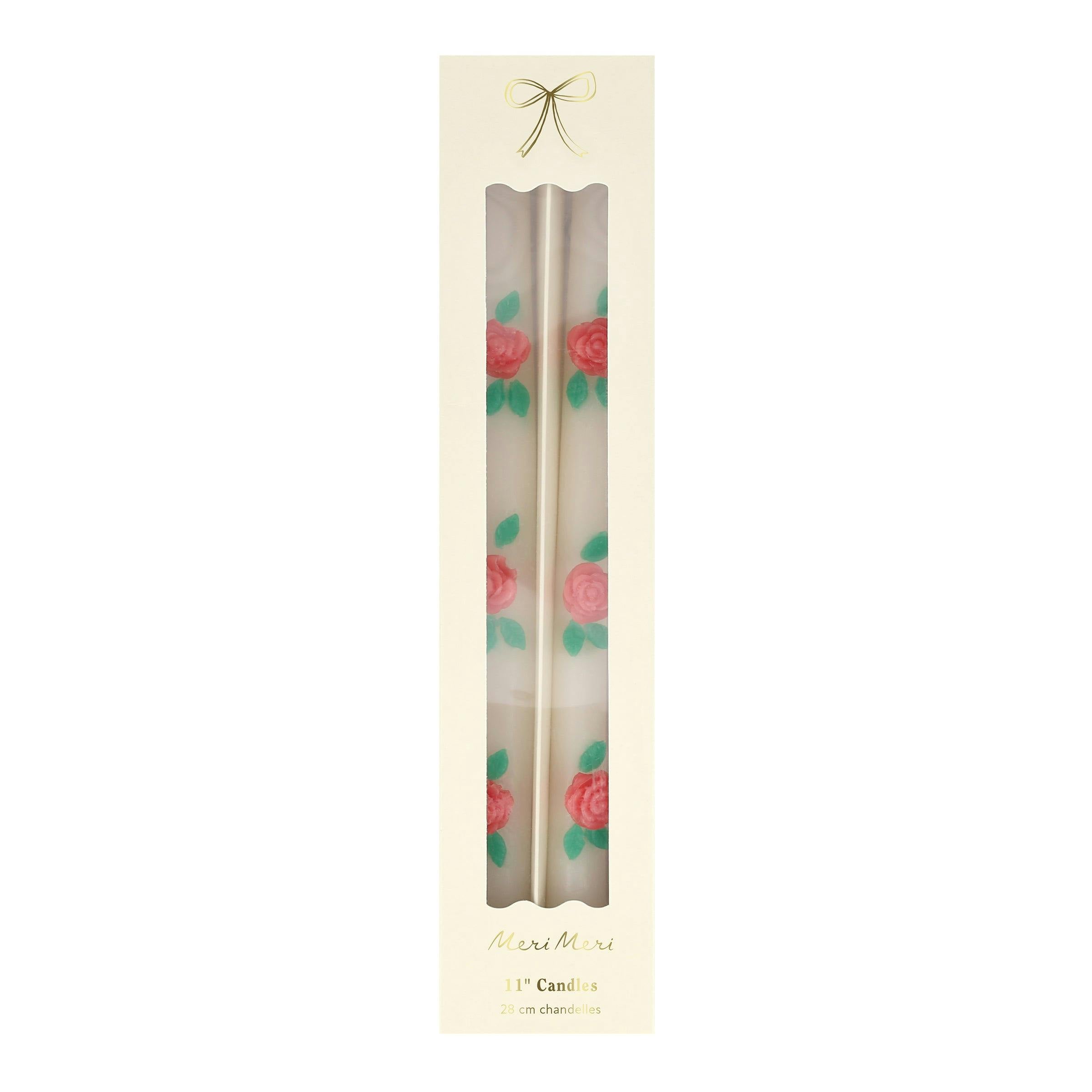 Rose Taper Candles