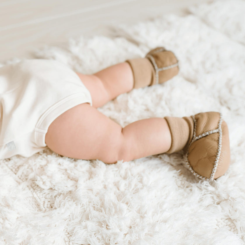 cozy booties| tan