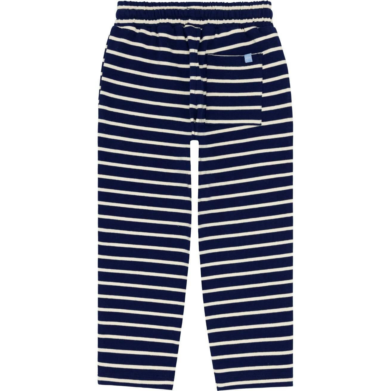 unisex navy stripe pant