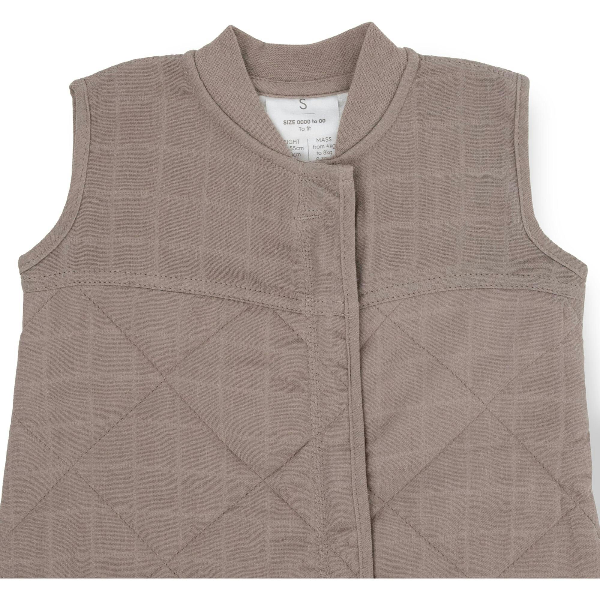 Cotton Muslin Quilted Sleep Bag - Mocha