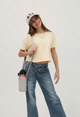 Raw Edge Short Sleeve Pocket Tee