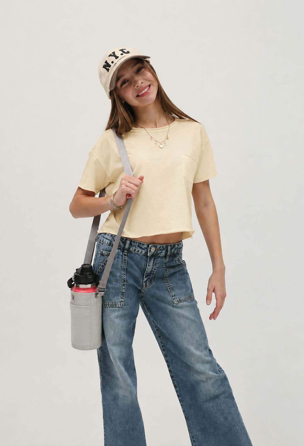 Raw Edge Short Sleeve Pocket Tee