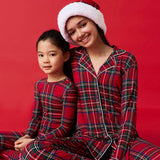 Red Tartan Plaid Classic Pajama Set
