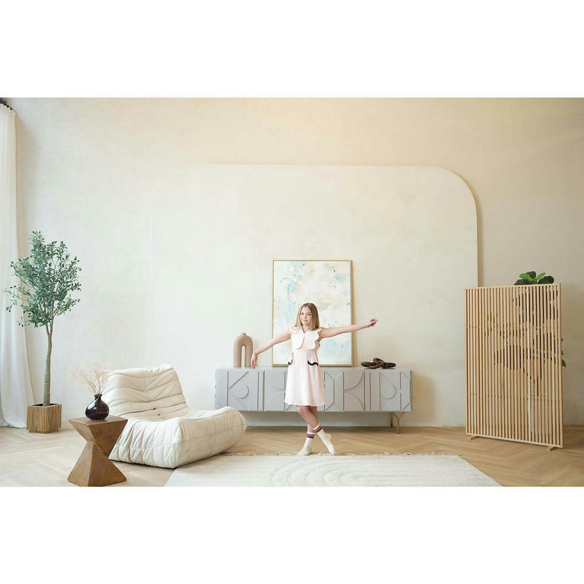 Colette dress (blush-pink/black)