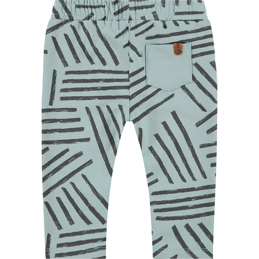 Crew Neck Abstract Stripe Graphic Sweatpants