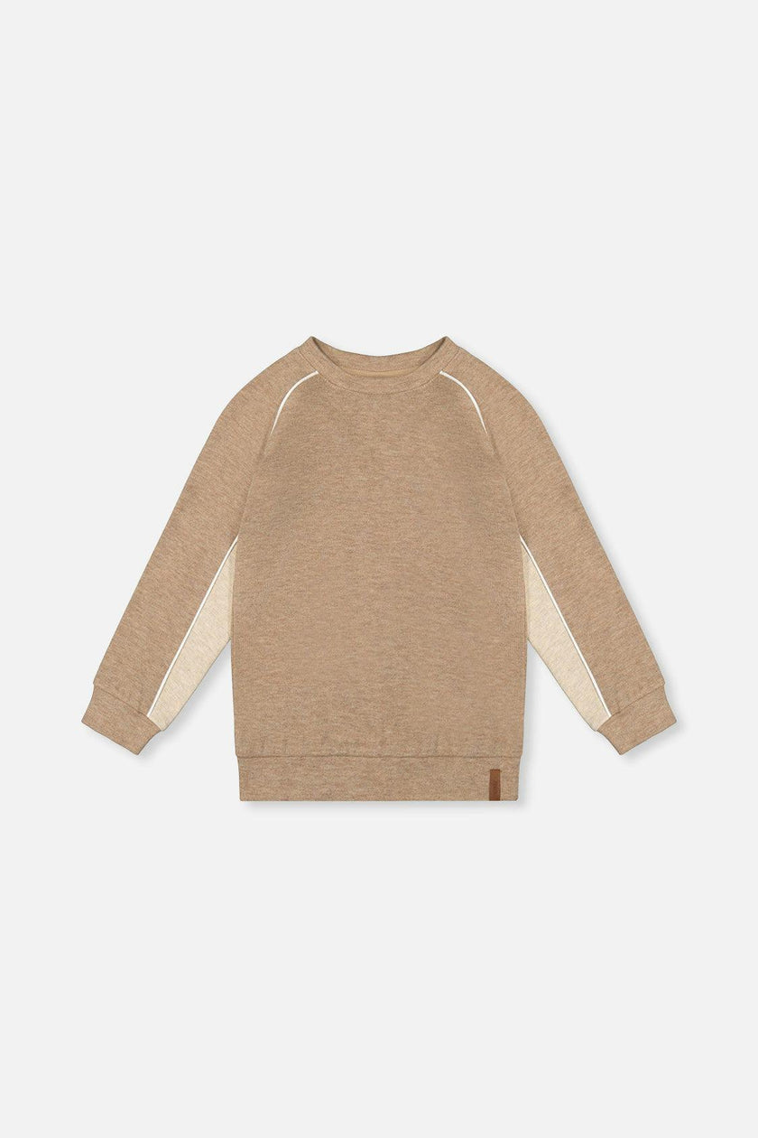 Brushed Jersey Top With Raglan Sleeves Taupe
