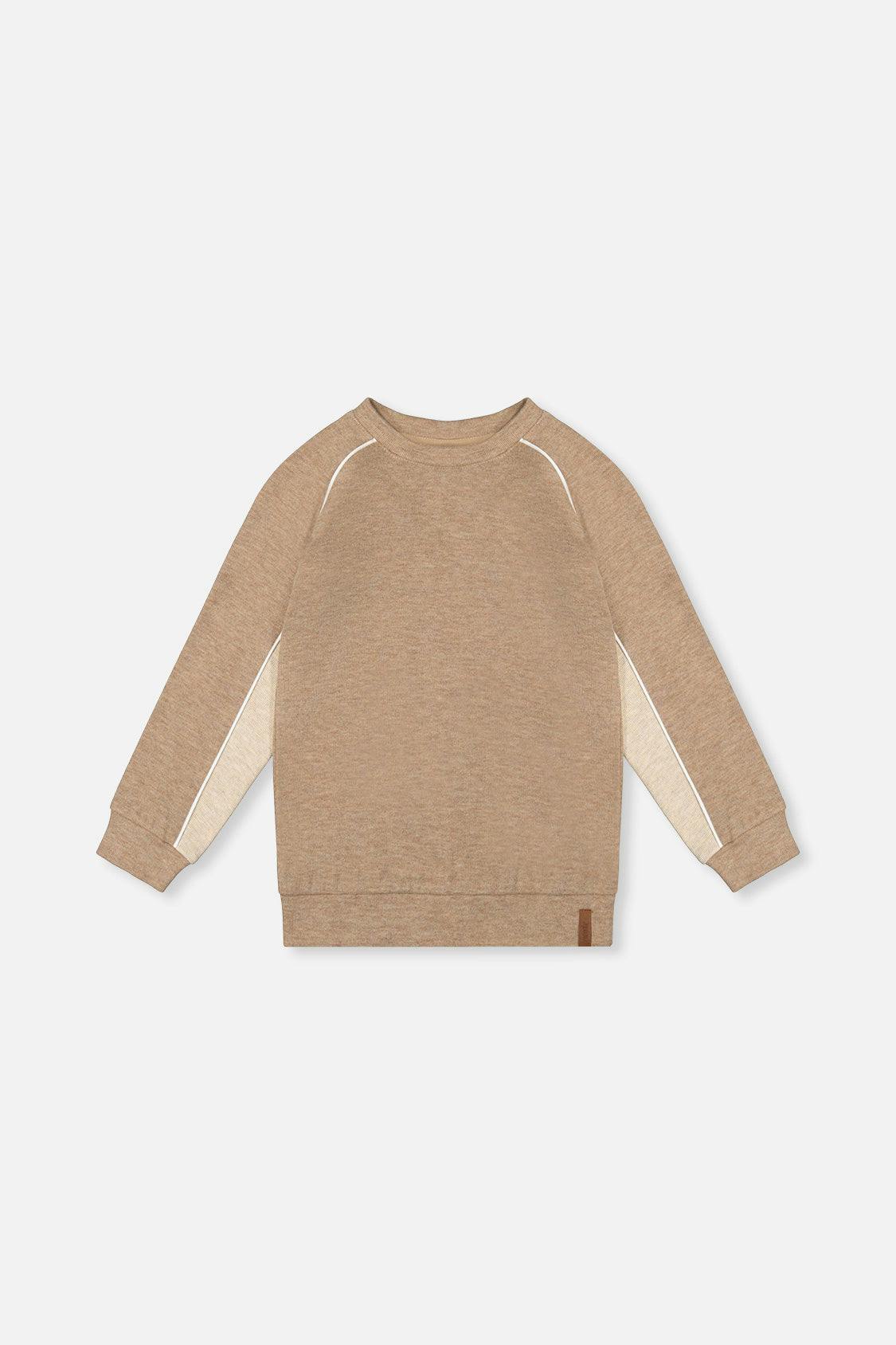 Brushed Jersey Top With Raglan Sleeves Taupe