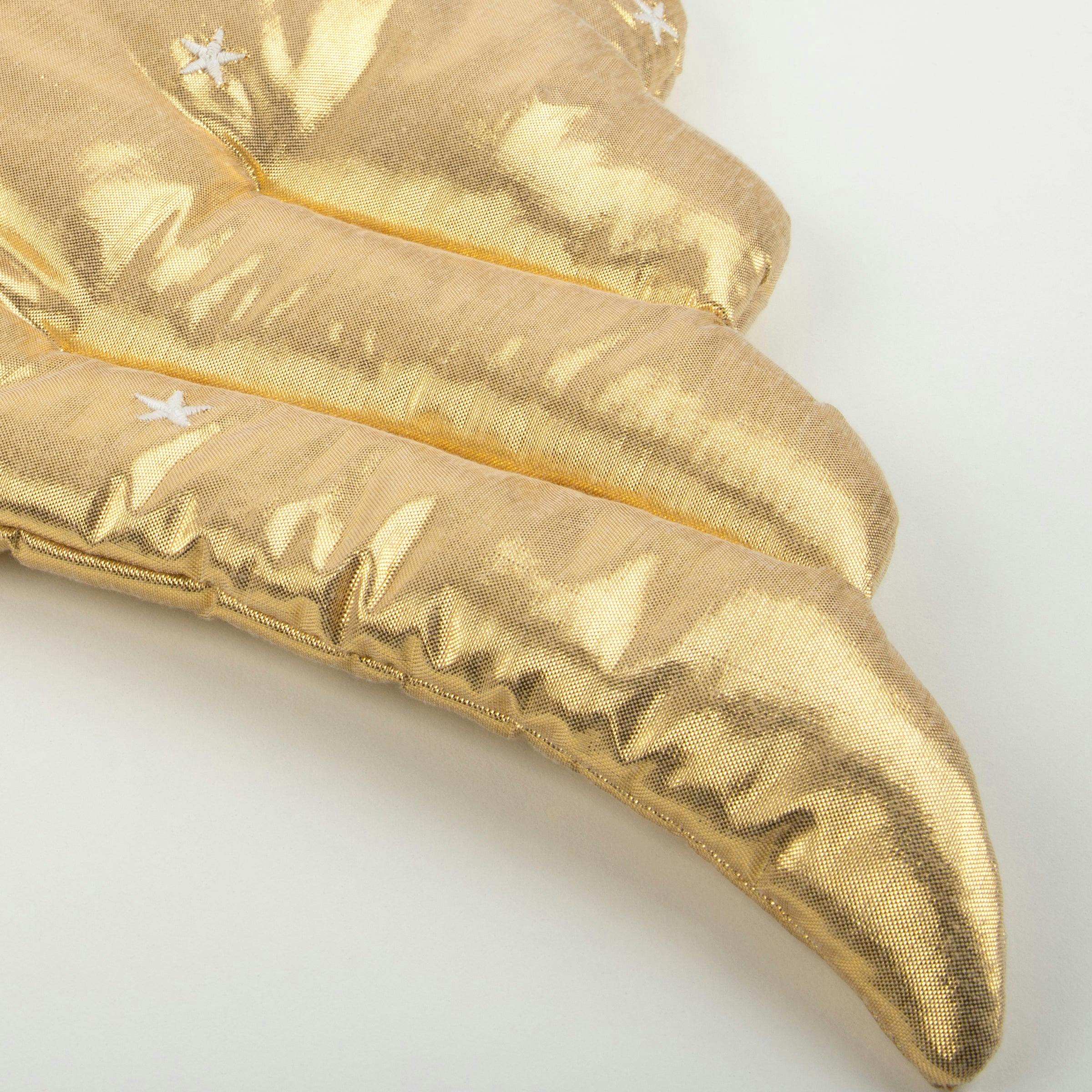 Gold Quilted Angel Wings & Crown