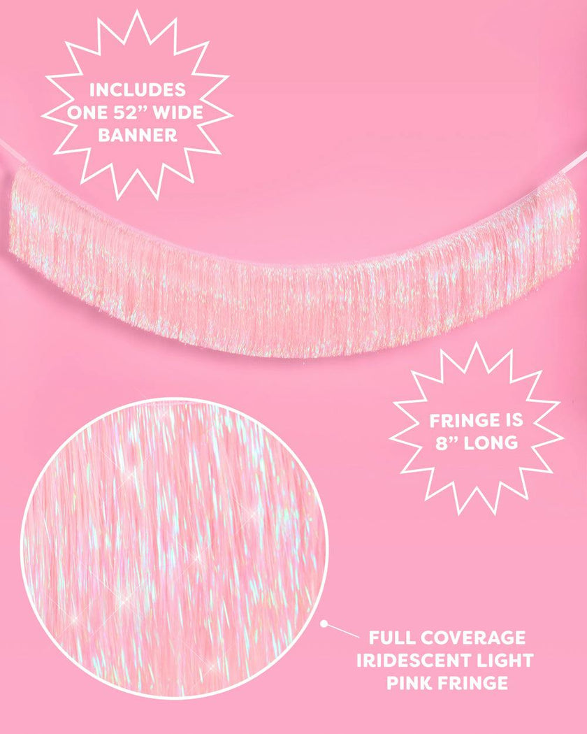 Pretty in Pink Fringe - light pink fringe banner