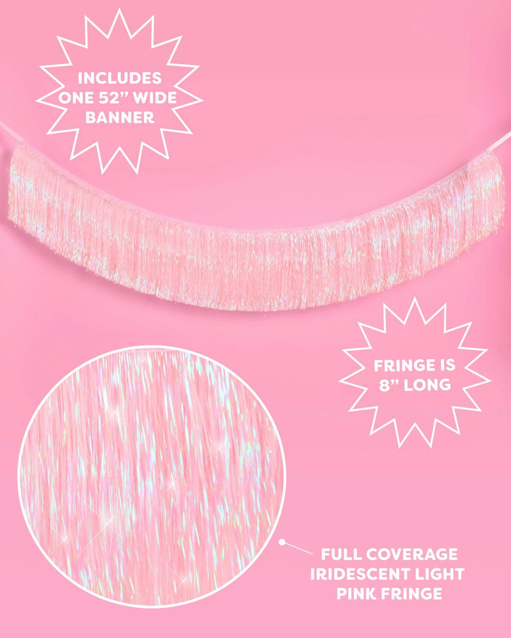Pretty in Pink Fringe - light pink fringe banner