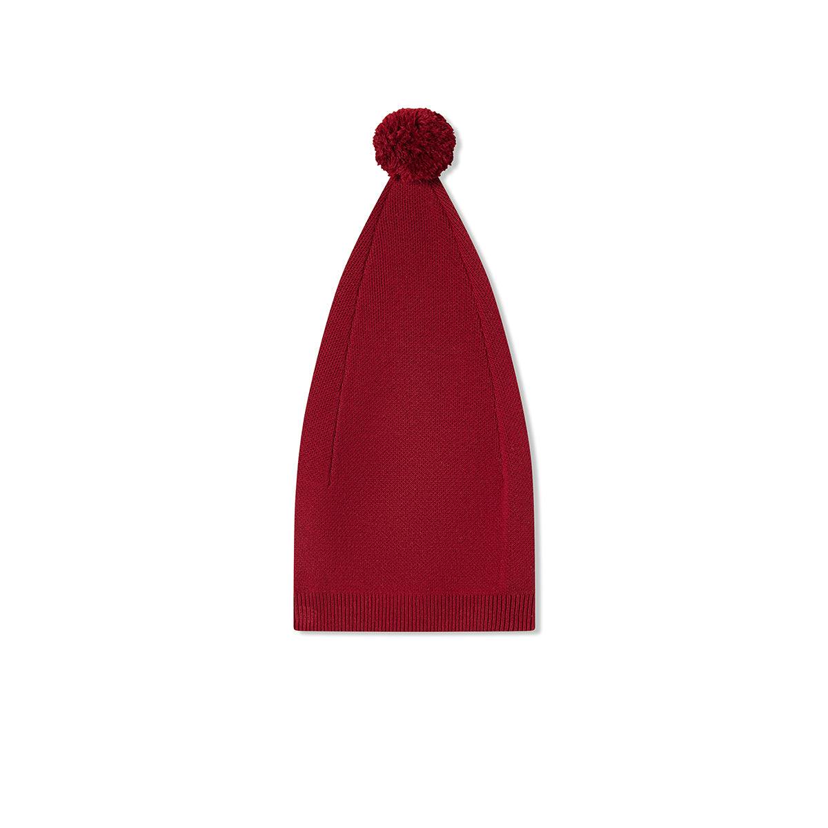Red Knit Long Stocking Cap