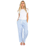 Women's Braddock Classic PJ Pants - Blue Stripe Organic Cotton Poplin