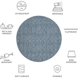 Courtyard August Indoor/Outdoor Rug, Navy