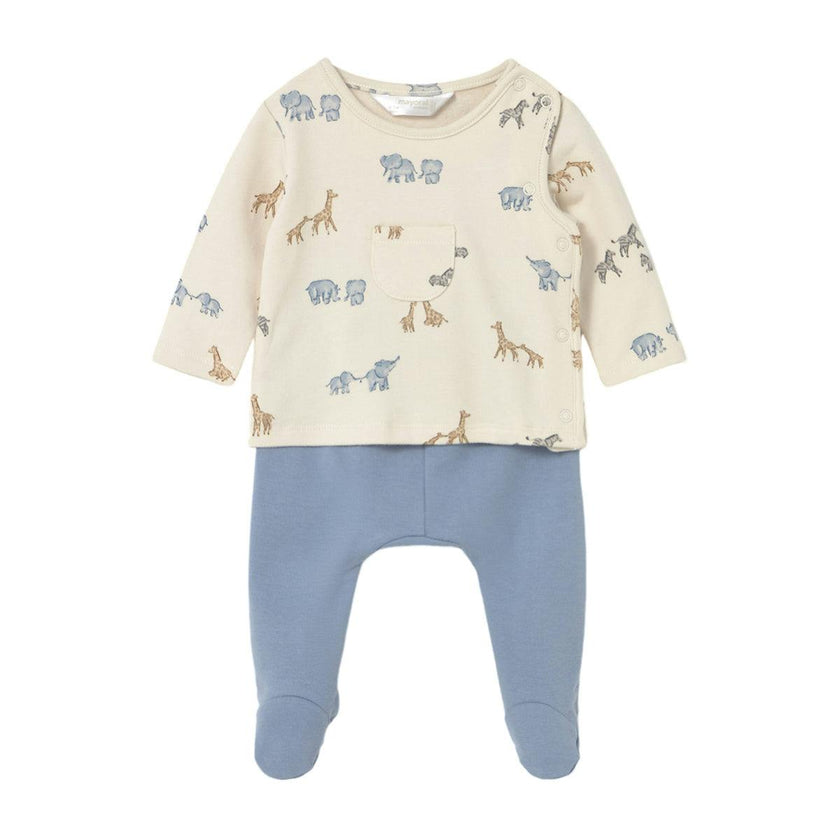 Newborn Boy Pants and Printed Sweatshirt Set