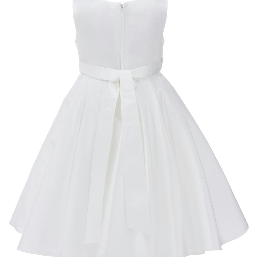 White Adeline Satin Dress