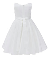 White Adeline Satin Dress
