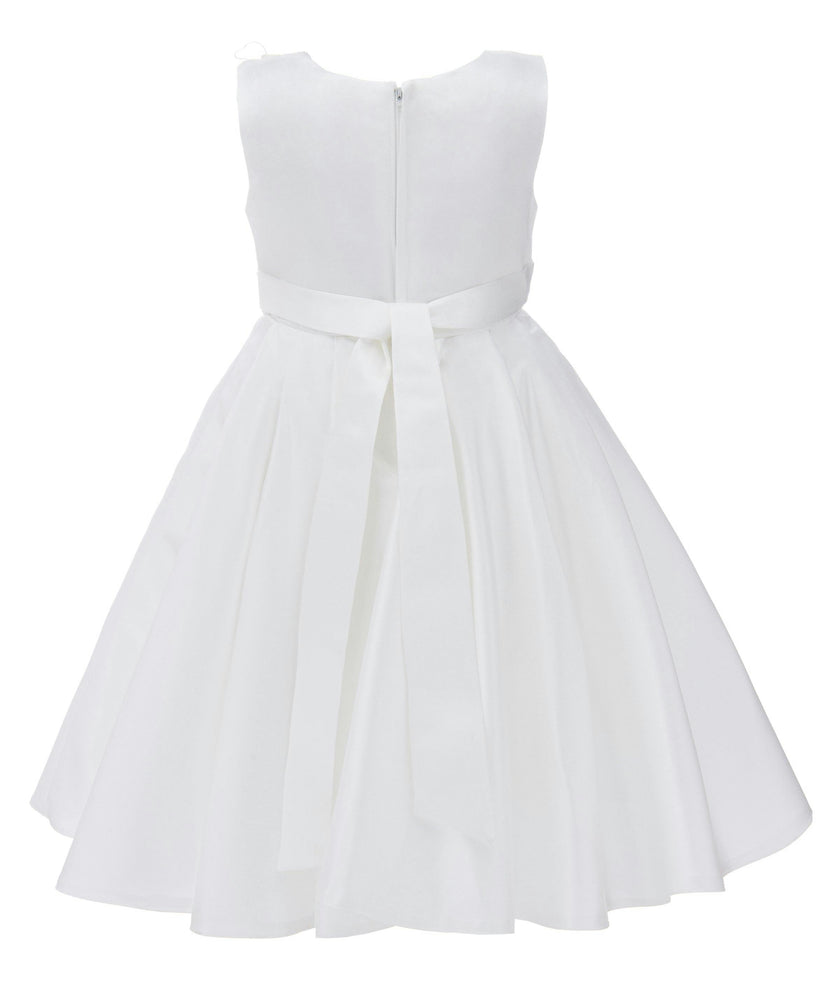 White Adeline Satin Dress