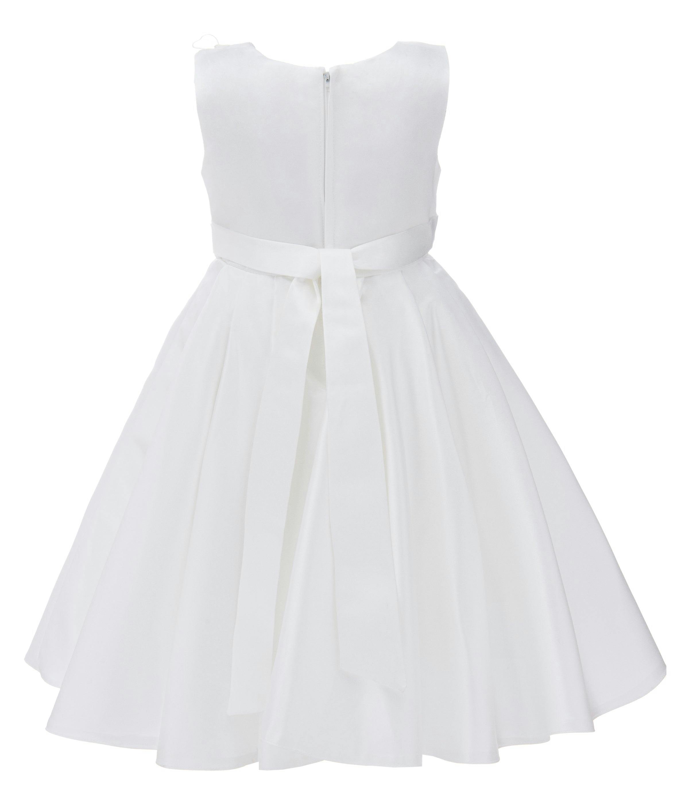 White Adeline Satin Dress