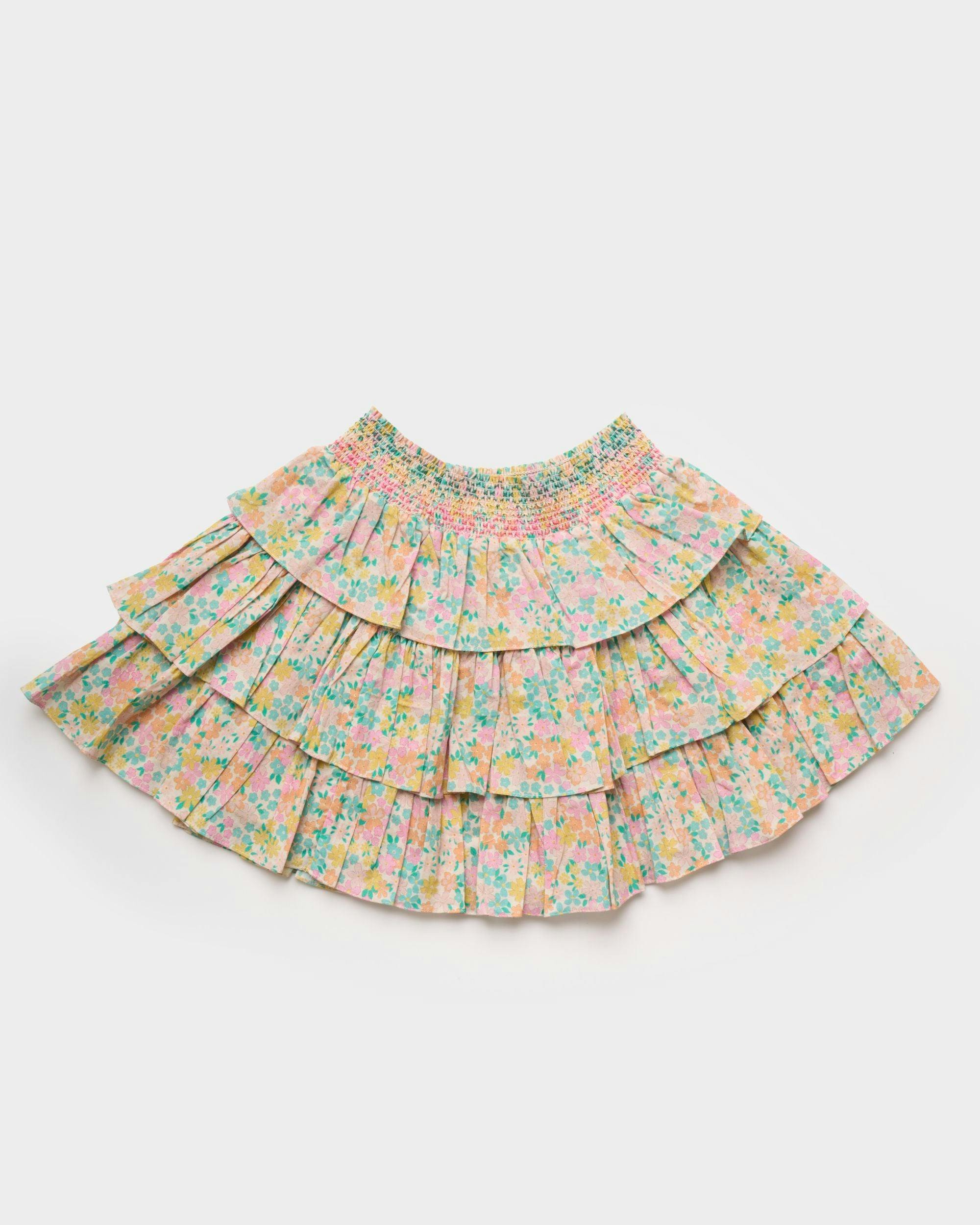 Melissa Skirt - Emma Floral Mint print