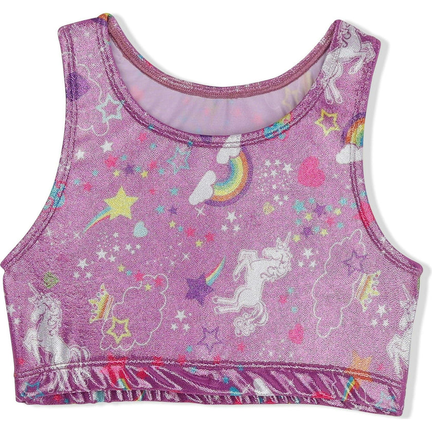 Lavender Sports Bra Crop, Purple