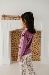 Girls Long Sleeve Ruffle Top in Big Sis