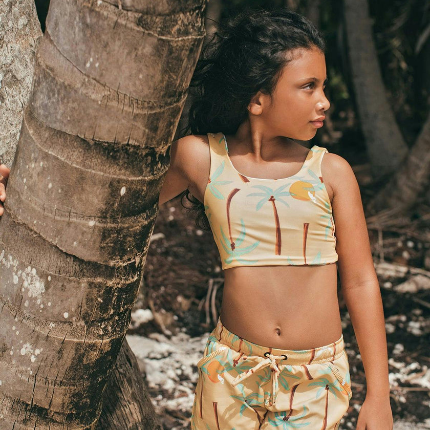 PALMERAS AMARILLO - GIRL SWIMSHORT