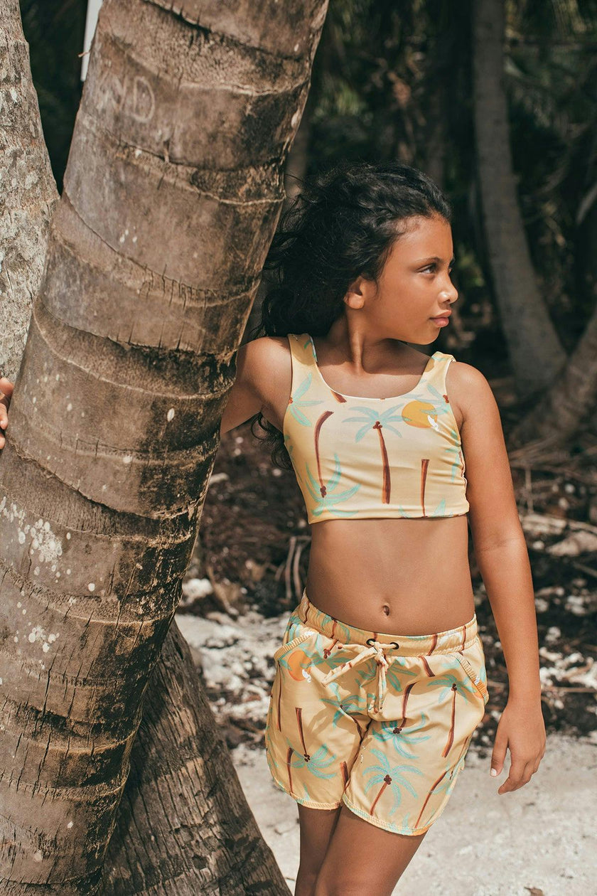 PALMERAS AMARILLO - GIRL SWIMSHORT