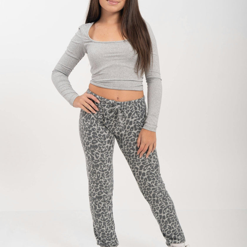 Girls Cheetah Joggers