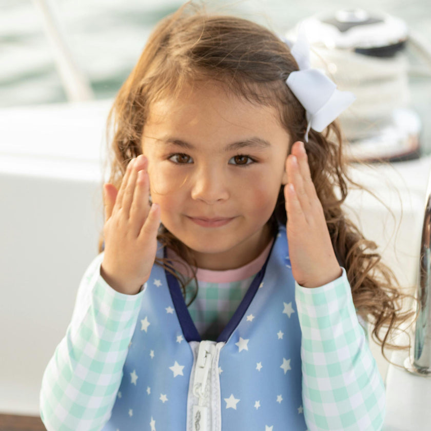 Reese Rashguard in Harbour Breeze Gingham