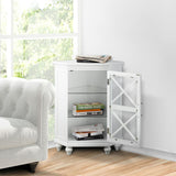 Blue Ridge Corner Wooden Floor Cabinet with Adjustable Shelves
