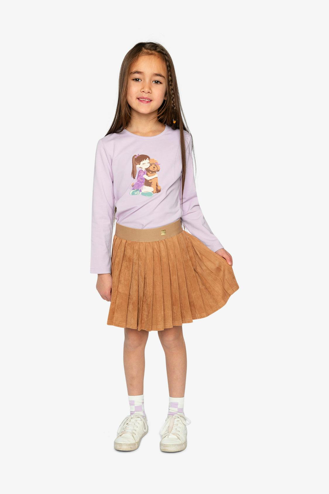 Long Sleeve Organic Cotton T-Shirt Lavender