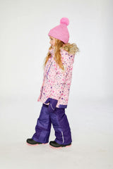 Two Piece Play Snowsuit Pink Mini Flower Print